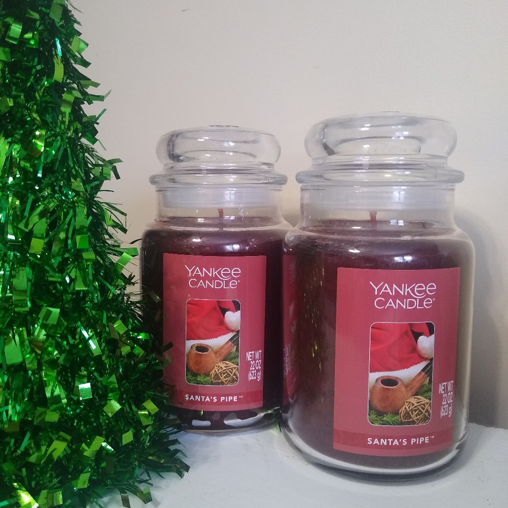 Yankee Candle Santa's P i p e  T o b a c c o Set of 2